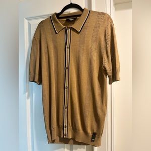 Fendi contrast Tipped perforated edge sweater